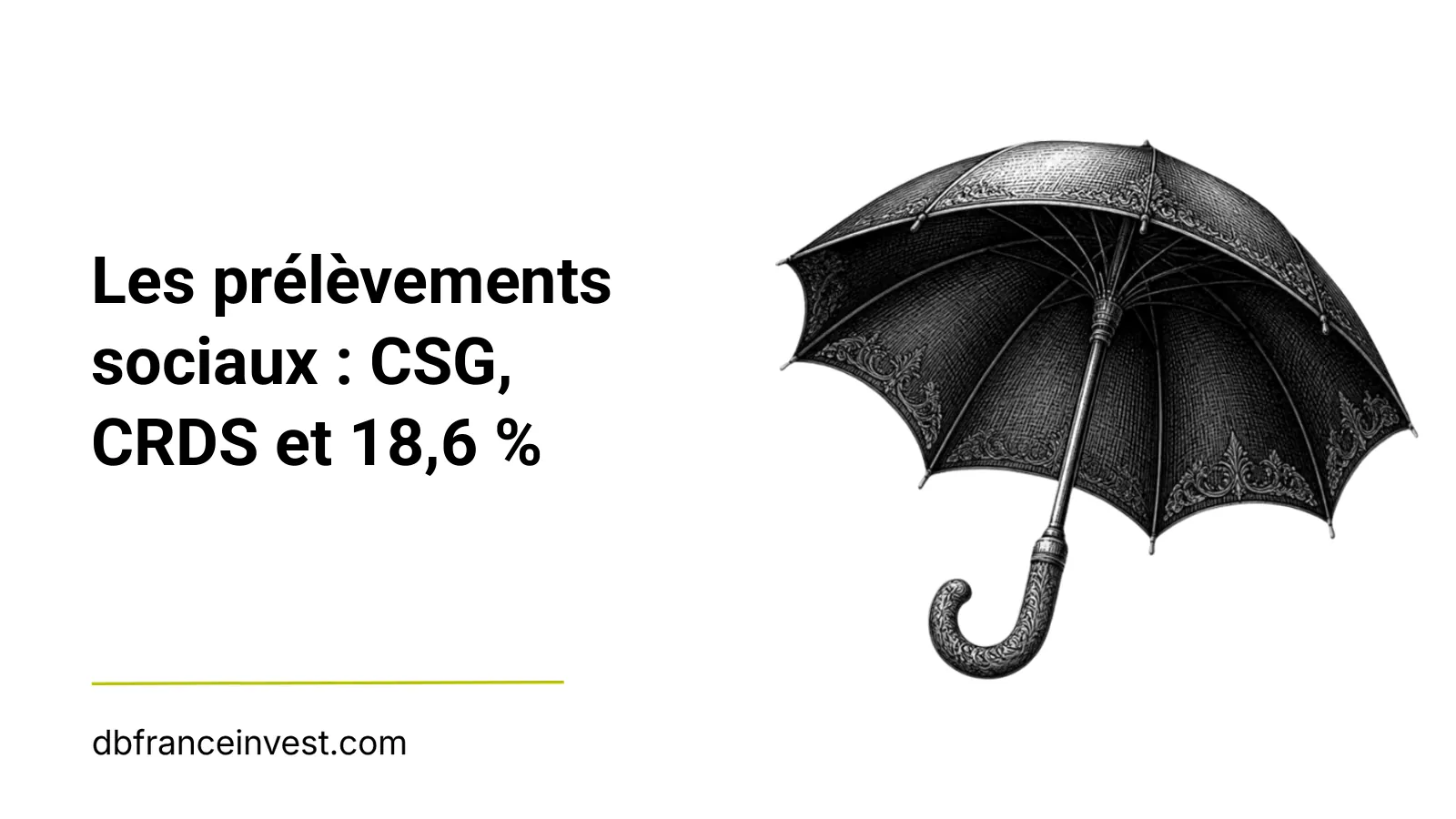 Illustration noir et blanc d'un parapluie, symbole de protection et de gestion du risque